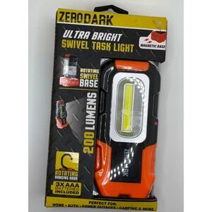 ZeroDark Ultra Brite Swivel Task Light Magnet Base 200 Lumens Batteries Included